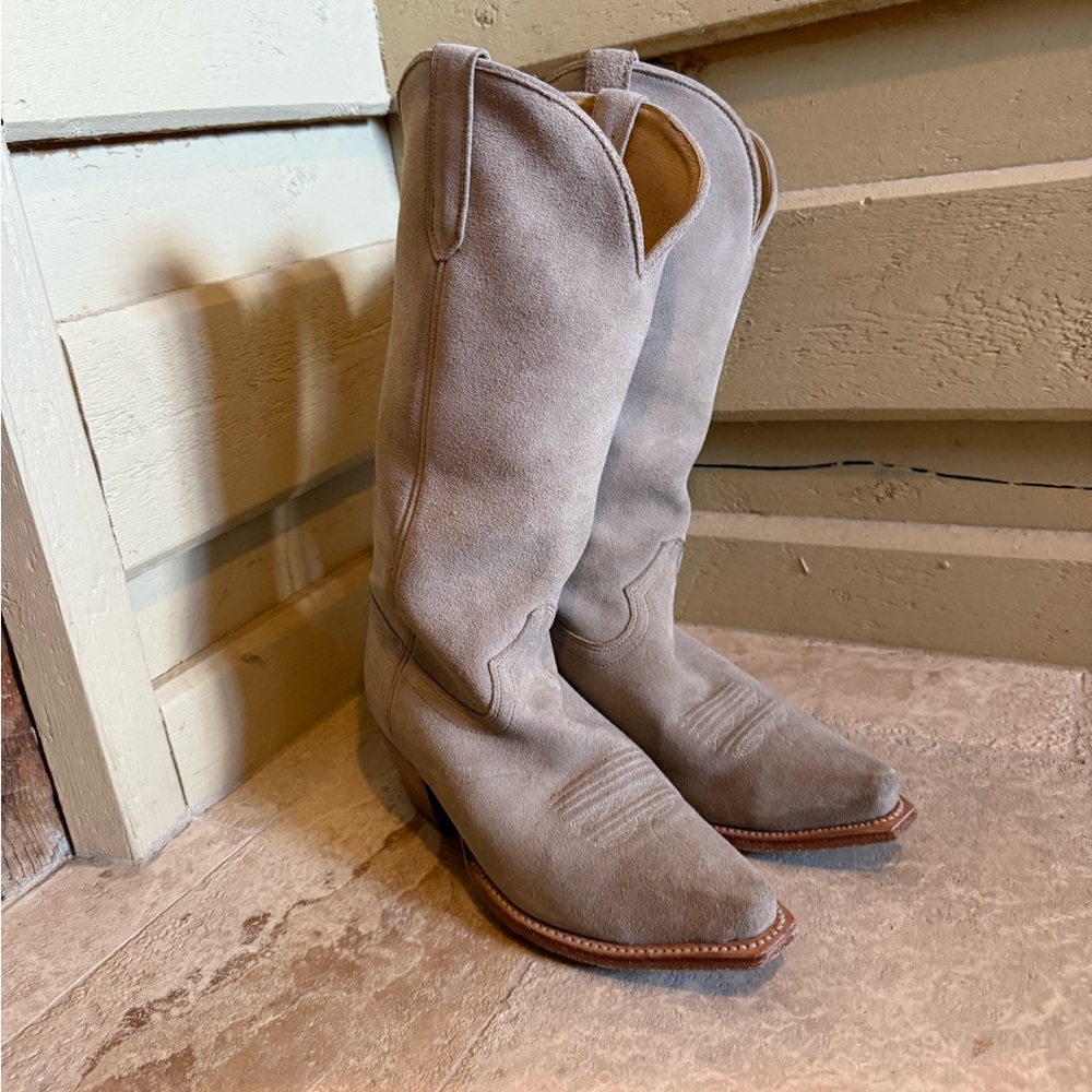 Women’s Taupe Suede Western Boots